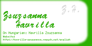 zsuzsanna havrilla business card
